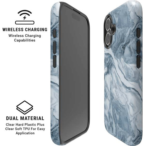 Ocean Blue Marble iPhone 16 Plus Magsafe Impact Case